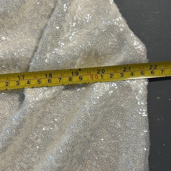 Amanda Uprichard Sequin Pleated Draped short Sleeve Top - Picture 10 of 13